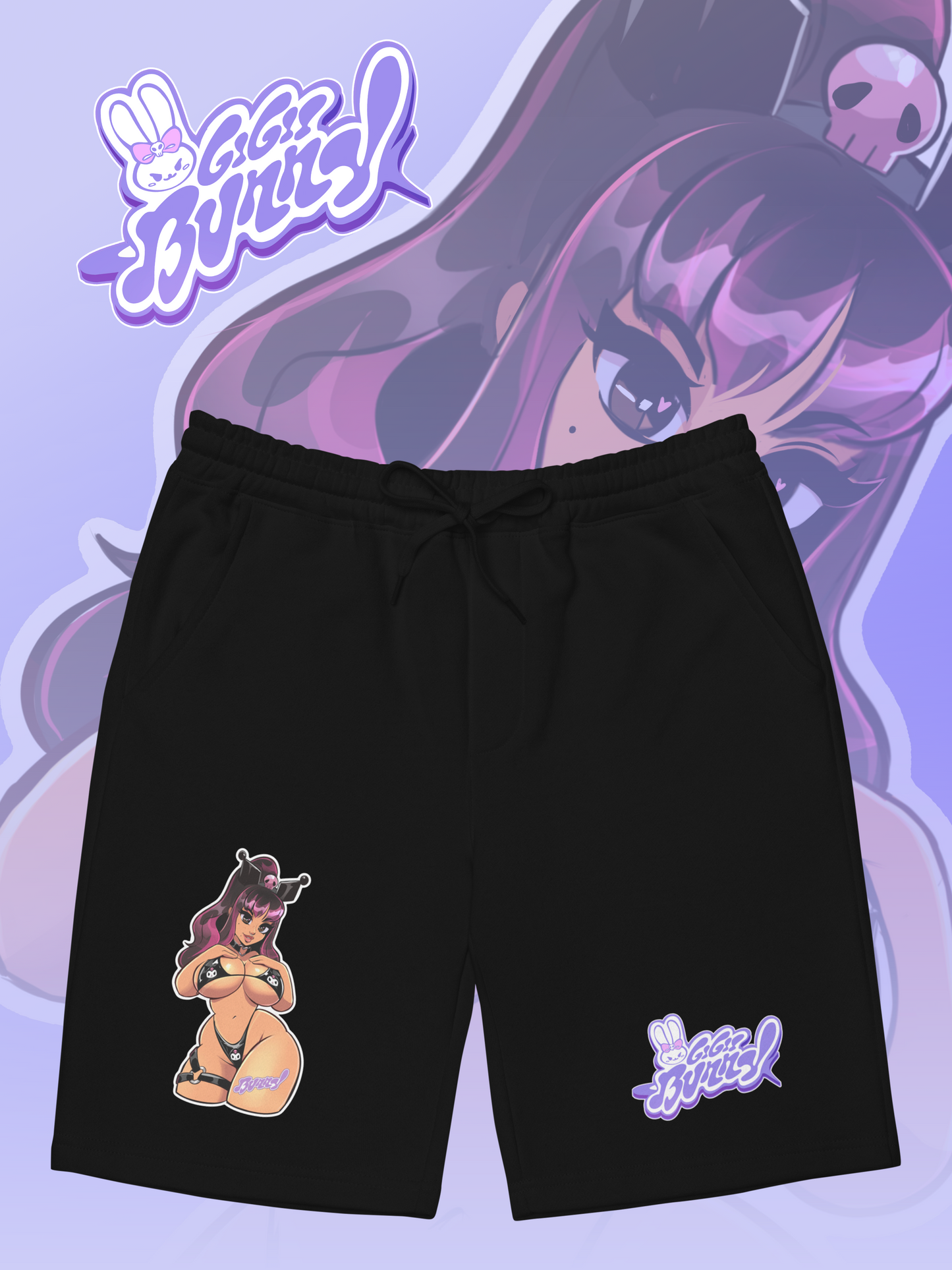 Gigii Bunny Kuromi Fleece Shorts